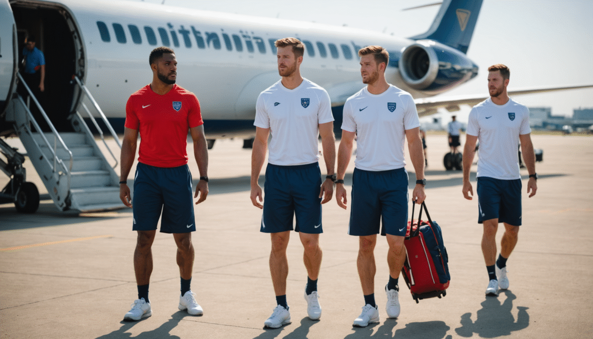 découvrez la vidéo surprenante de l'as monaco affrontant une chaleur extrême : les joueurs, contraints par la canicule, se dévoilent en caleçon sur le tarmac de l'aéroport. un moment insolite à ne pas manquer !
